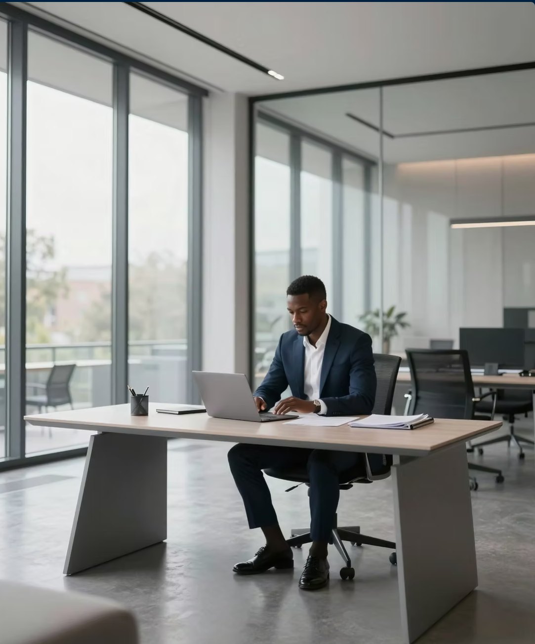 Modern corporate meeting space